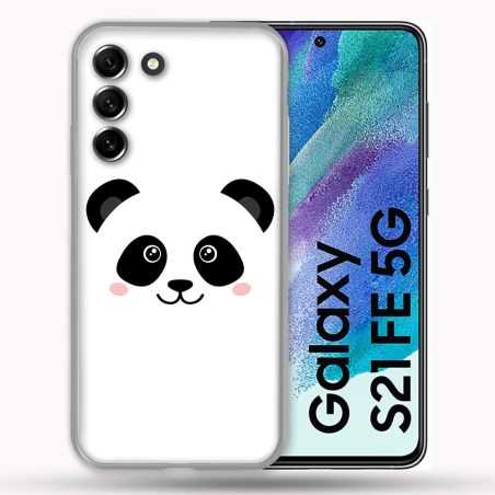 Coque Pour Samsung Galaxy S21 FE / S21FE Animal Panda Blanc