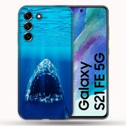 Coque Pour Samsung Galaxy S21 FE / S21FE Animal Requin Dent