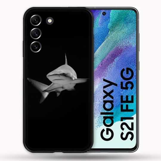 Coque Pour Samsung Galaxy S21 FE / S21FE Animal Requin Sombre