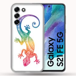 Coque Pour Samsung Galaxy S21 FE / S21FE Animal Salamandre Color