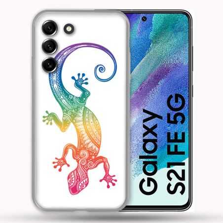 Coque Pour Samsung Galaxy S21 FE / S21FE Animal Salamandre Color