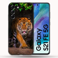 Coque Pour Samsung Galaxy S21 FE / S21FE Animal Tigre Jungle