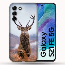 Coque Pour Samsung Galaxy S21 FE / S21FE Chasse Chevreuil Montagne
