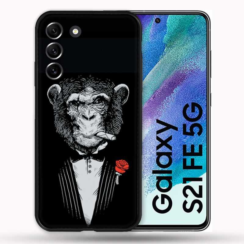 Coque Pour Samsung Galaxy S21 FE / S21FE Decale Singe Mafia