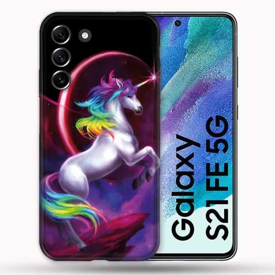 Coque Pour Samsung Galaxy S21 FE / S21FE Fantastique Licorne Arc en ciel