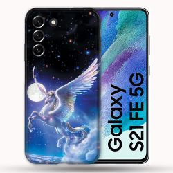 Coque Pour Samsung Galaxy S21 FE / S21FE Fantastique Licorne Céleste