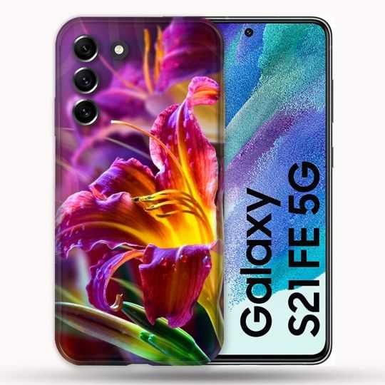 Coque Pour Samsung Galaxy S21 FE / S21FE Fleur Lys Color