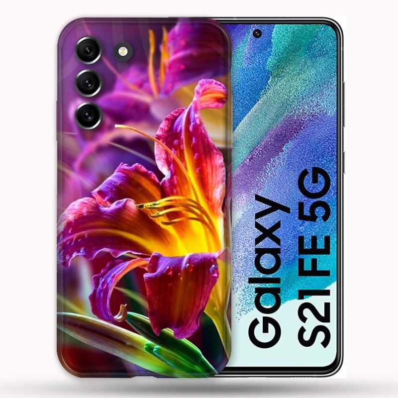 Coque Pour Samsung Galaxy S21 FE / S21FE Fleur Lys Color