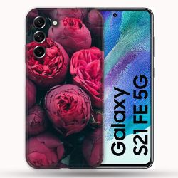 Coque Pour Samsung Galaxy S21 FE / S21FE Fleur Pivoine