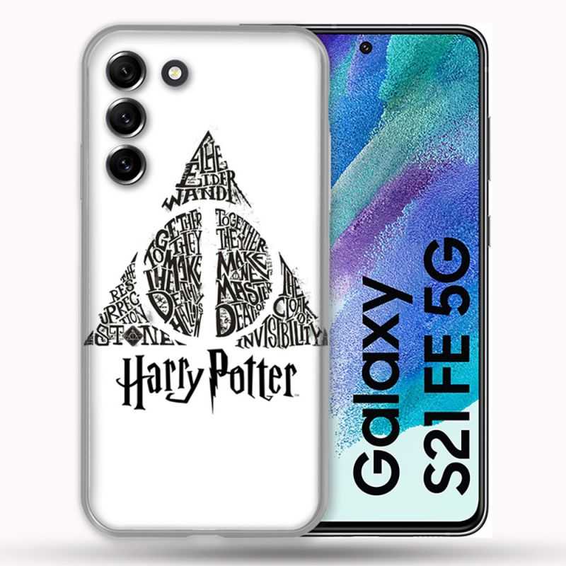 Coque Pour Samsung Galaxy S21 FE / S21FE Harry Potter Hollows triangle Blanc