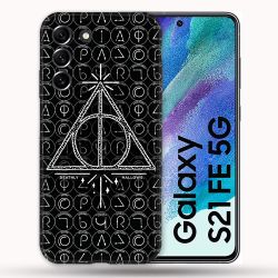 Coque Pour Samsung Galaxy S21 FE / S21FE Harry Potter Hollows Triangle Noir