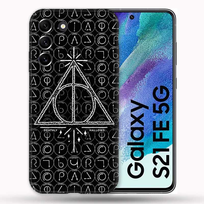 Coque Pour Samsung Galaxy S21 FE / S21FE Harry Potter Hollows Triangle Noir