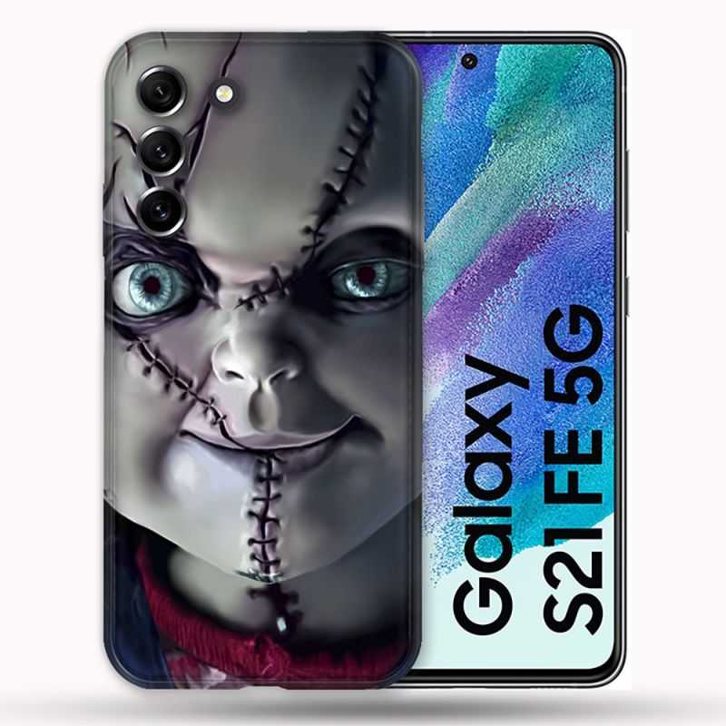 Coque Pour Samsung Galaxy S21 FE / S21FE Horreur Chucky Cicatrice