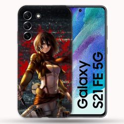Coque Pour Samsung Galaxy S21 FE / S21FE Manga Attaque Titans Mikasa