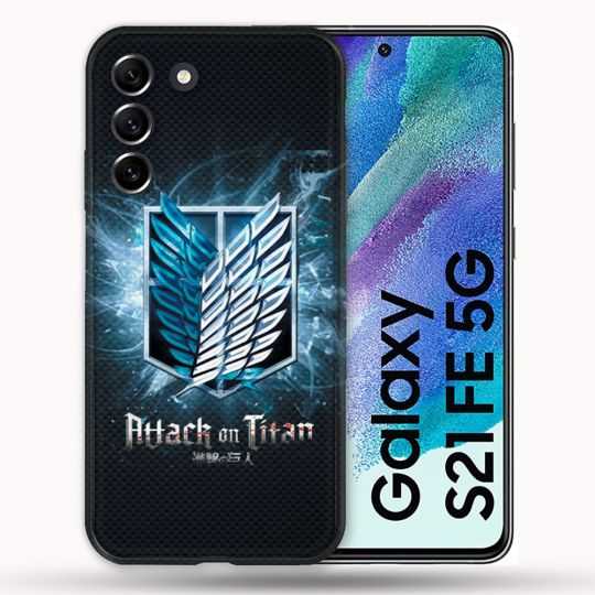 Coque Pour Samsung Galaxy S21 FE / S21FE Manga Attaque Titans Noir