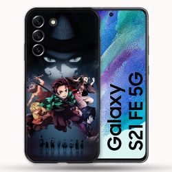 Coque Pour Samsung Galaxy S21 FE / S21FE Manga Demon Slayer Noir