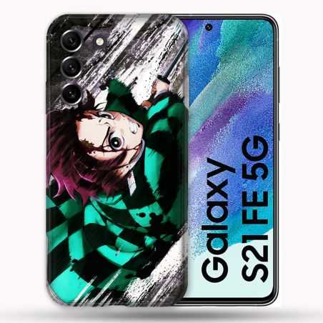 Coque Pour Samsung Galaxy S21 FE / S21FE Manga Demon Slayer Tanjiro
