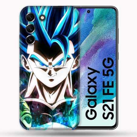 Coque Pour Samsung Galaxy S21 FE / S21FE Manga Dragon Ball Gogeta Visage