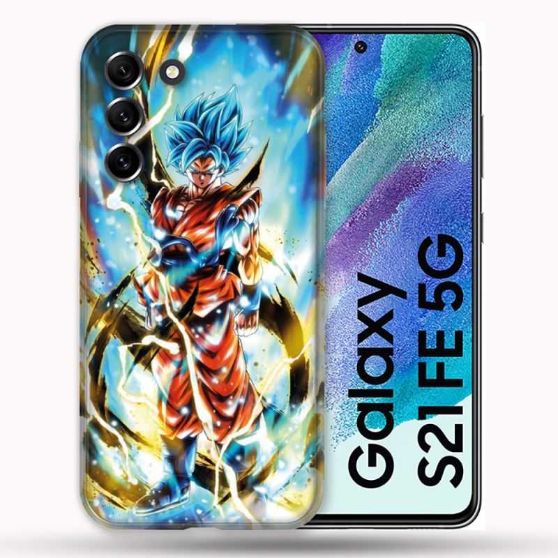 Coque Pour Samsung Galaxy S21 FE / S21FE Manga Dragon Ball Sangoku Blanc