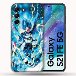Coque Pour Samsung Galaxy S21 FE / S21FE Manga Dragon Ball Vegeta Bleu