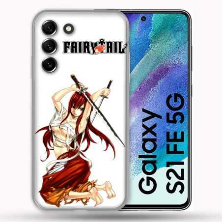 Coque Pour Samsung Galaxy S21 FE / S21FE Manga Fairy Tail Erza