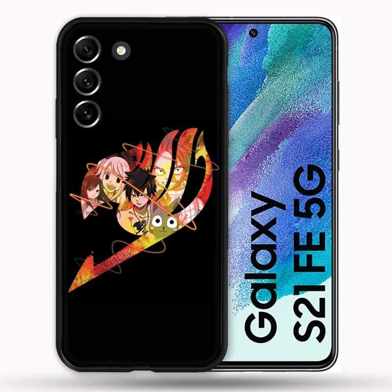 Coque Pour Samsung Galaxy S21 FE / S21FE Manga Fairy Tail Logo Noir