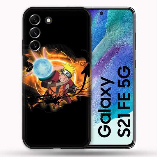 Coque Pour Samsung Galaxy S21 FE / S21FE Manga Naruto Noir
