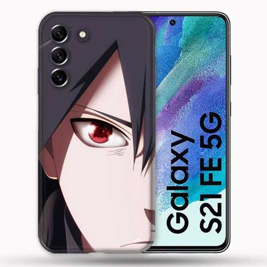 Coque Pour Samsung Galaxy S21 FE / S21FE Manga Naruto Sasuke visage