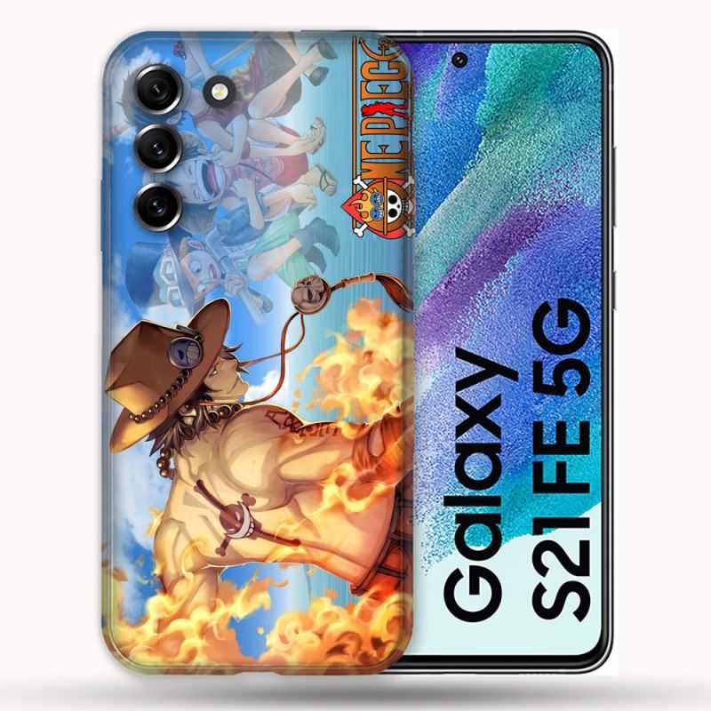 Coque Pour Samsung Galaxy S21 FE / S21FE Manga One Piece Ace Color