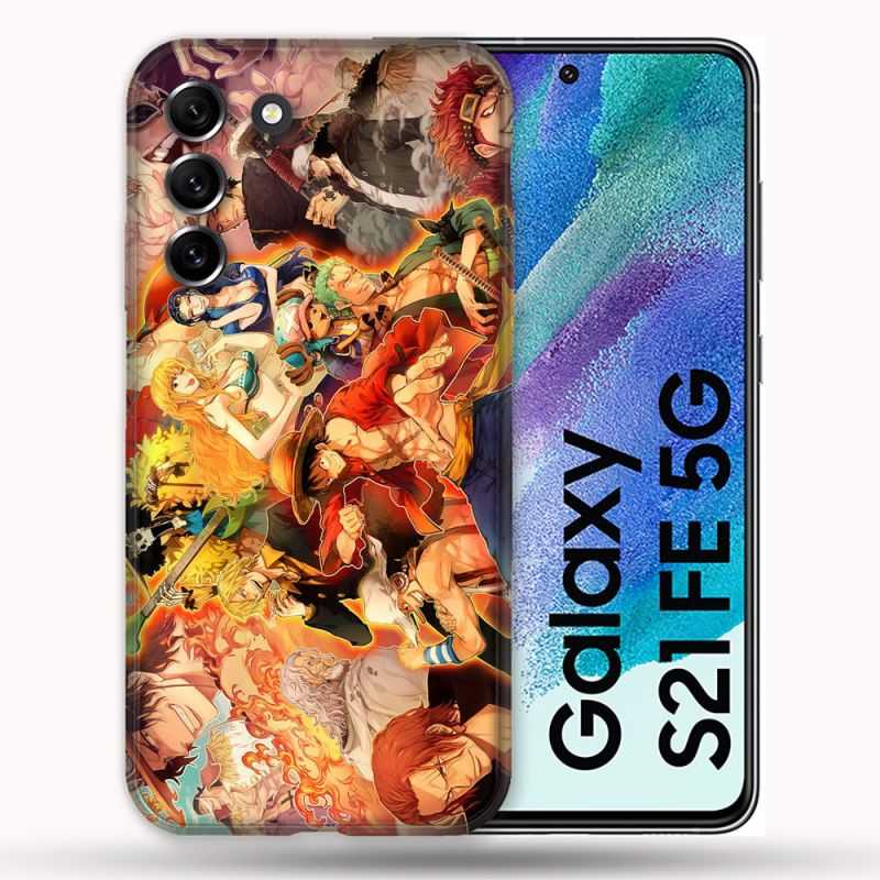 Coque Pour Samsung Galaxy S21 FE / S21FE Manga One Piece Nakama