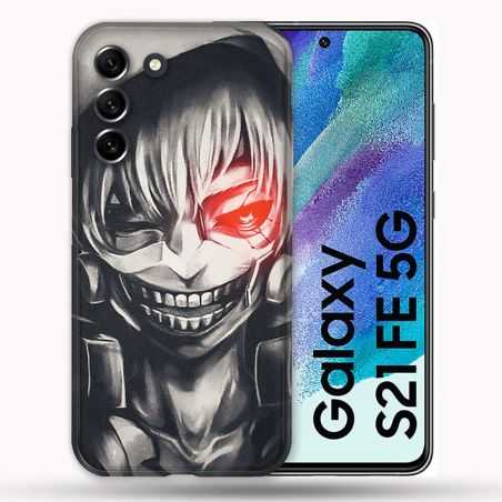 Coque Pour Samsung Galaxy S21 FE / S21FE Manga Tokyo Ghoul Kaneki Noir