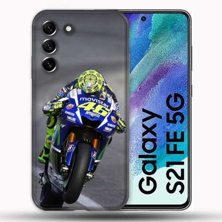Coque Pour Samsung Galaxy S21 FE / S21FE Moto Course GP Wheeling 46