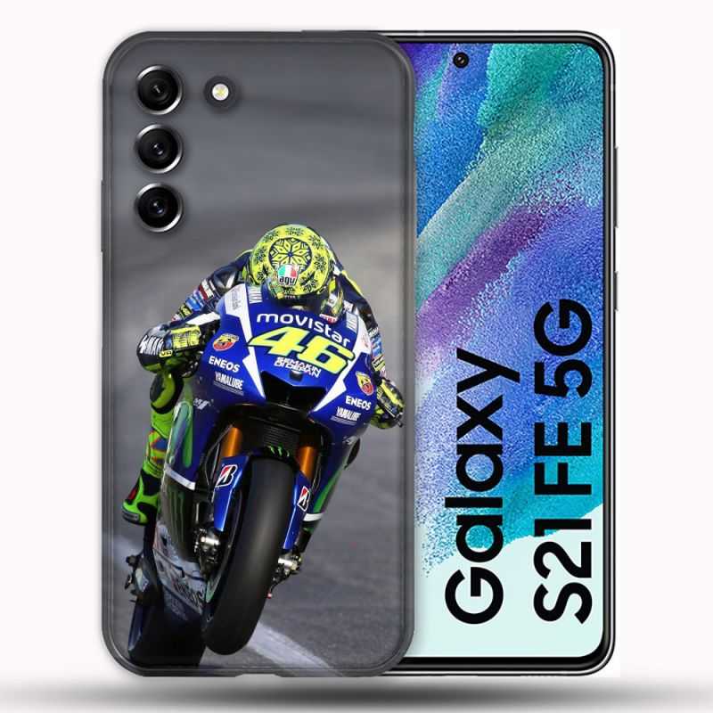 Coque Pour Samsung Galaxy S21 FE / S21FE Moto Course GP Wheeling 46