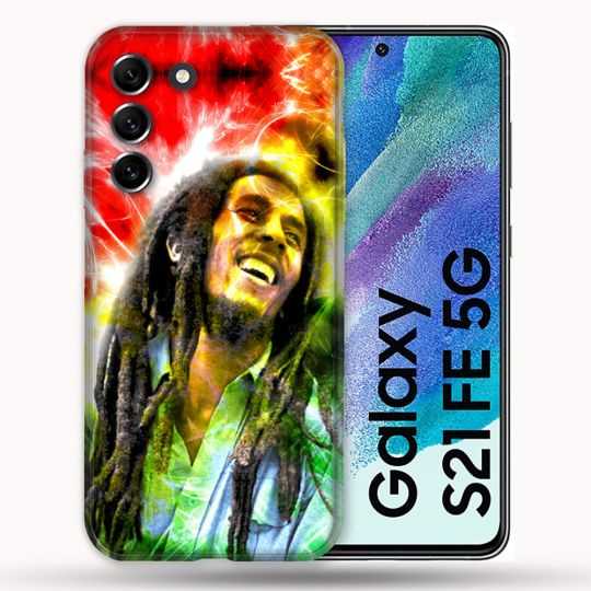 Coque Pour Samsung Galaxy S21 FE / S21FE Musique Bob Marley Color