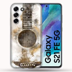 Coque Pour Samsung Galaxy S21 FE / S21FE Musique Guitare Tag