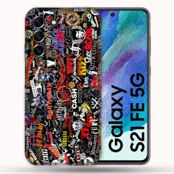 Coque Pour Samsung Galaxy S21 FE / S21FE Musique Rock Groupe