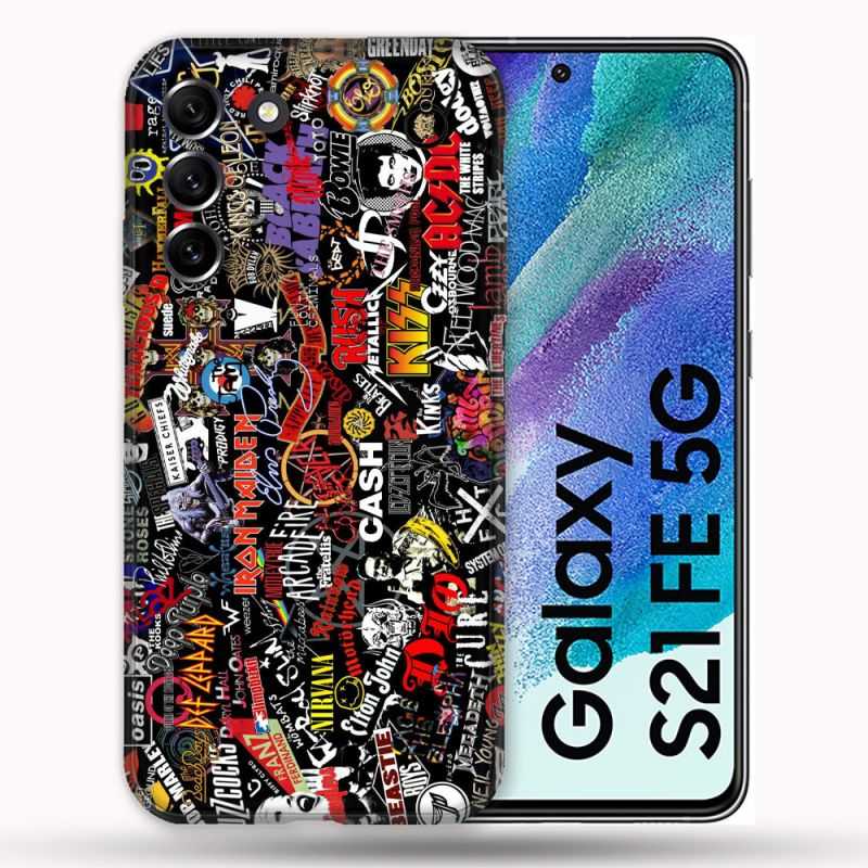 Coque Pour Samsung Galaxy S21 FE / S21FE Musique Rock Groupe