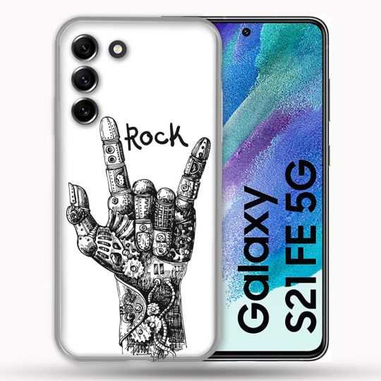 Coque Pour Samsung Galaxy S21 FE / S21FE Musique Rock Main
