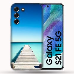Coque Pour Samsung Galaxy S21 FE / S21FE Nature Pont Mer