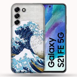 Coque Pour Samsung Galaxy S21 FE / S21FE Peinture La Grande Vague