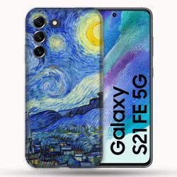 Coque Pour Samsung Galaxy S21 FE / S21FE Peinture La nuit étoilée