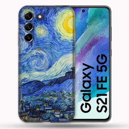 Coque Pour Samsung Galaxy S21 FE / S21FE Peinture La nuit étoilée