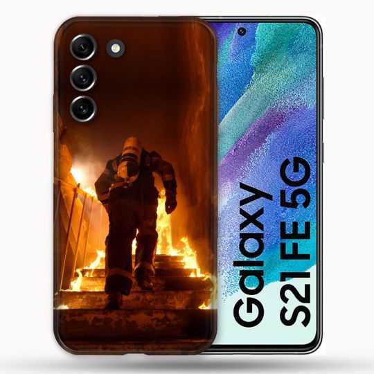 Coque Pour Samsung Galaxy S21 FE / S21FE Pompier Escalier