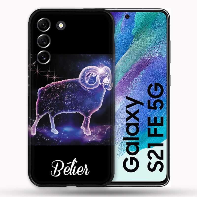 Coque Pour Samsung Galaxy S21 FE / S21FE Signe Zodiaque 2 Bélier