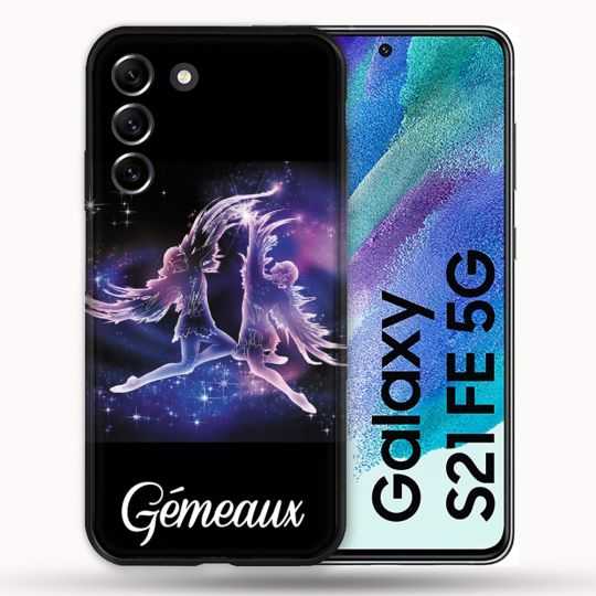 Coque Pour Samsung Galaxy S21 FE / S21FE Signe Zodiaque 2 Gémeaux