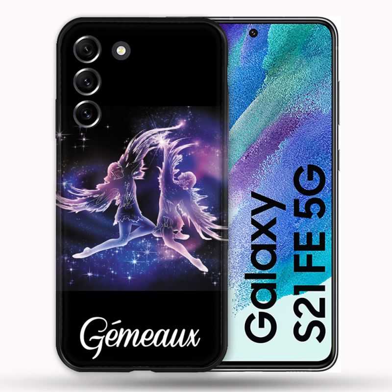 Coque Pour Samsung Galaxy S21 FE / S21FE Signe Zodiaque 2 Gémeaux