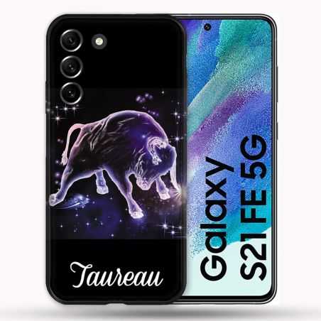 Coque Pour Samsung Galaxy S21 FE / S21FE Signe Zodiaque 2 Taureau