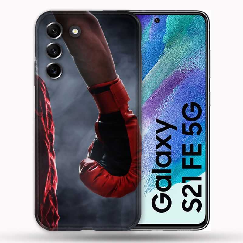 Coque Pour Samsung Galaxy S21 FE / S21FE Sport Boxe Gant Rouge