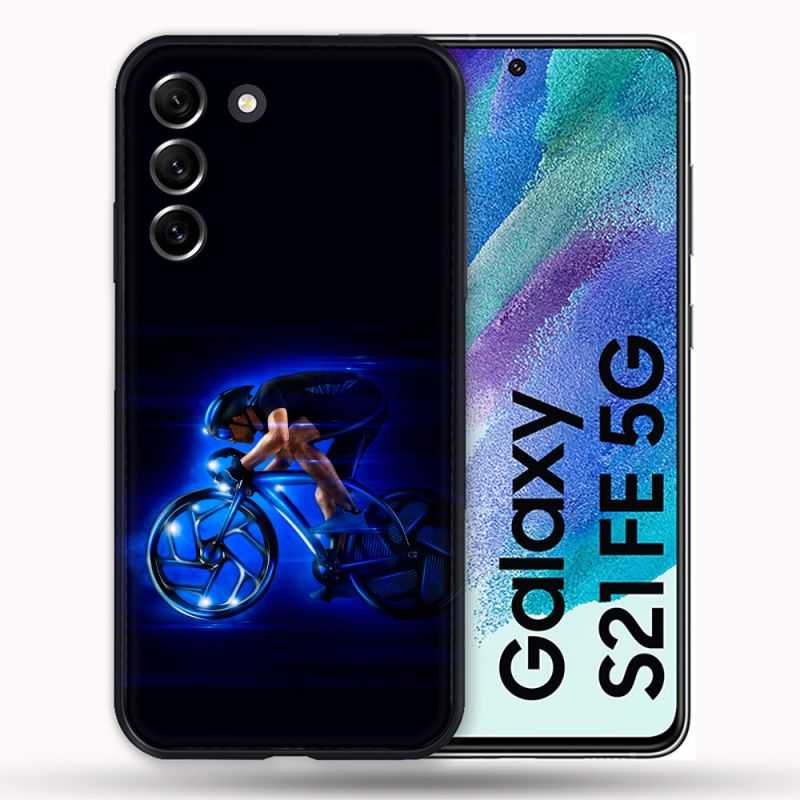 Coque Pour Samsung Galaxy S21 FE / S21FE Sport Cyclisme Bleu