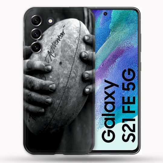 Coque Pour Samsung Galaxy S21 FE / S21FE Sport Rugby Ballon Vintage